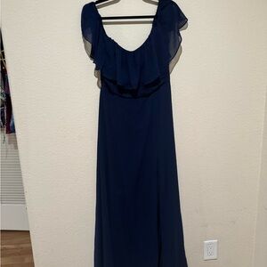Elegant Navy Blue Evening Gown - NWT 2XL